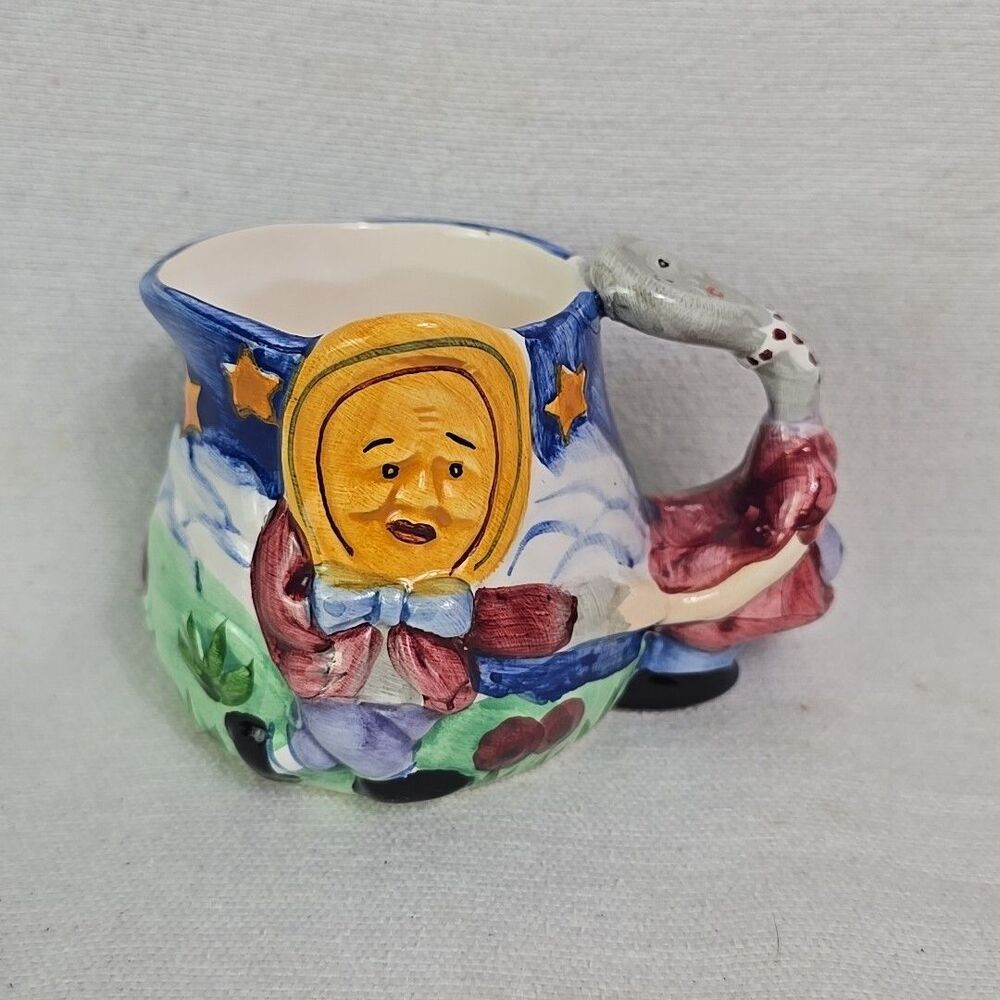 Creamer Nursery Rhyme Dish Ran Away Spoon Designpac Grass Flower Stars 3”T X 4”W